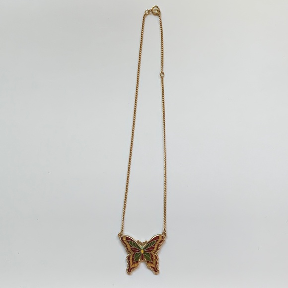 Sarah Coventry 1978 Fly Away Choker Butterfly Necklace - Picture 3 of 7